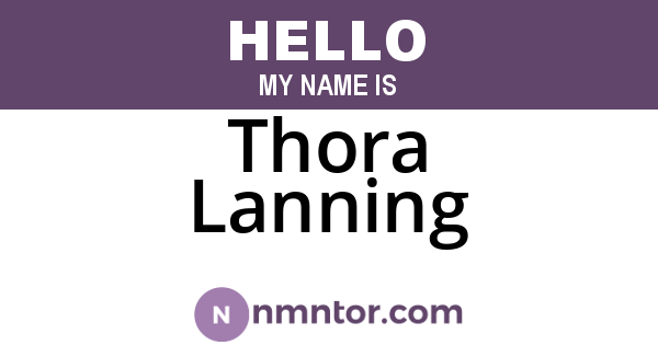 Thora Lanning
