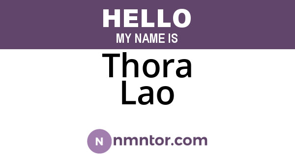 Thora Lao