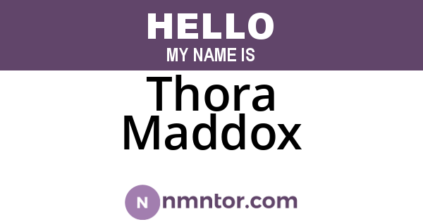Thora Maddox