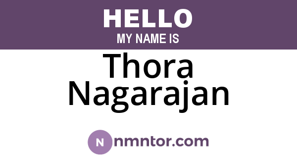 Thora Nagarajan