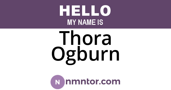 Thora Ogburn
