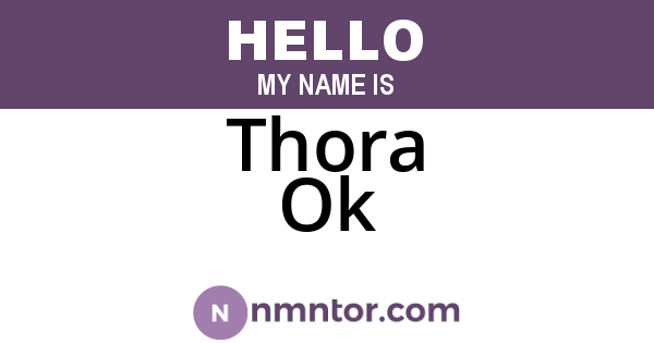 Thora Ok