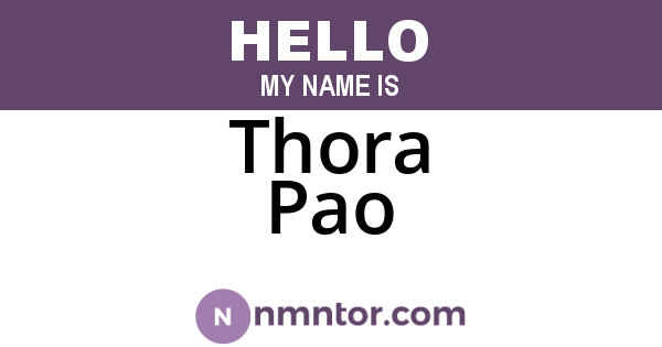 Thora Pao