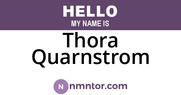 Thora Quarnstrom