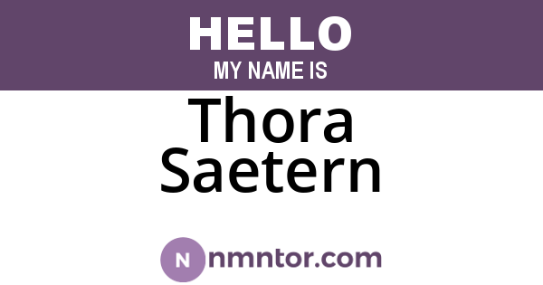 Thora Saetern