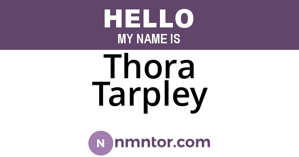 Thora Tarpley