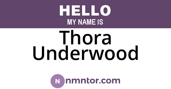 Thora Underwood
