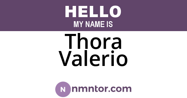 Thora Valerio