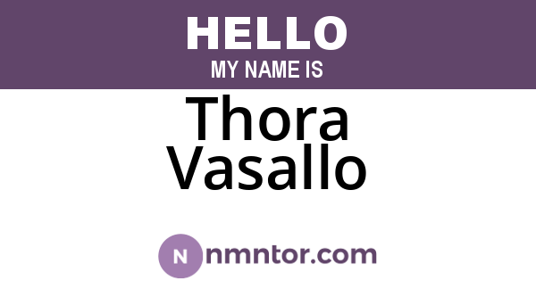 Thora Vasallo