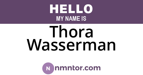 Thora Wasserman