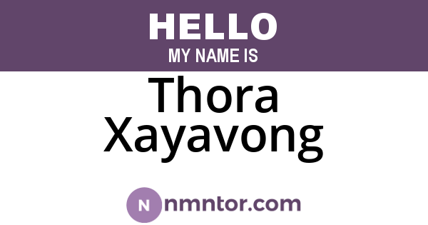 Thora Xayavong