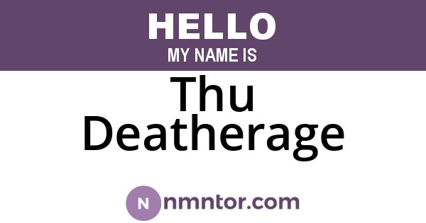 Thu Deatherage