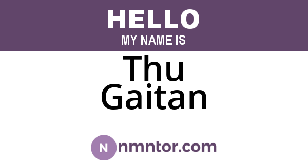 Thu Gaitan