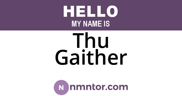Thu Gaither