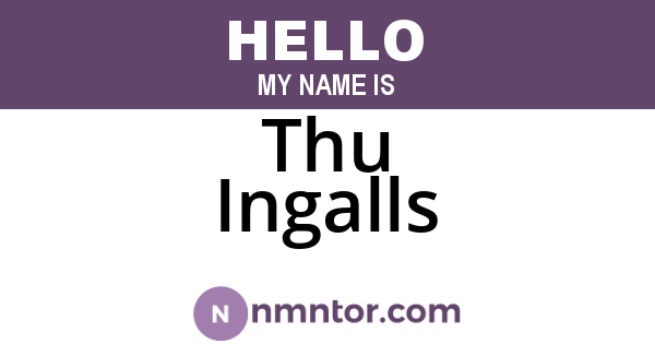 Thu Ingalls