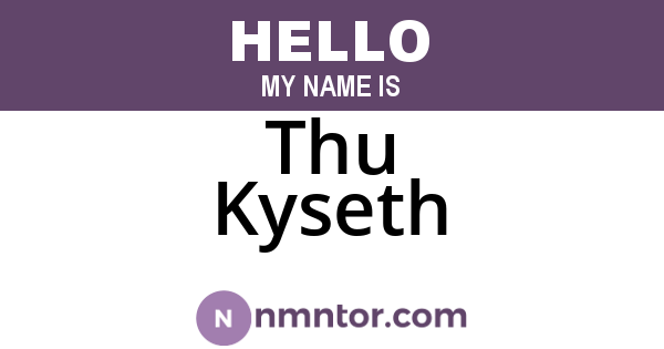 Thu Kyseth