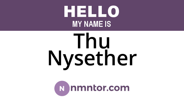 Thu Nysether