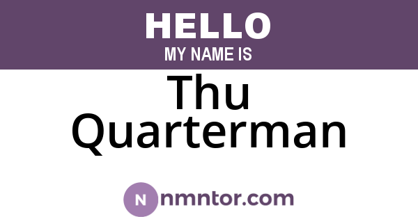 Thu Quarterman