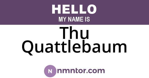 Thu Quattlebaum