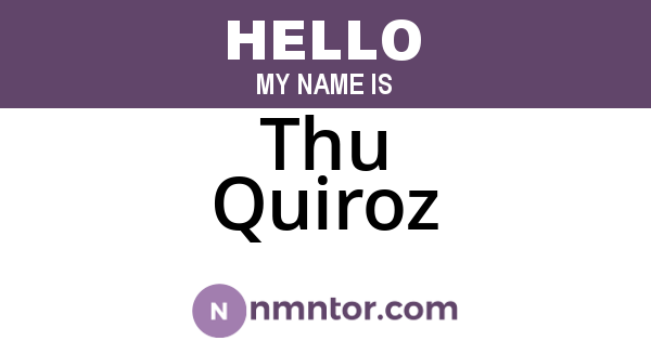 Thu Quiroz
