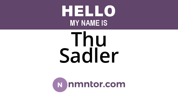 Thu Sadler
