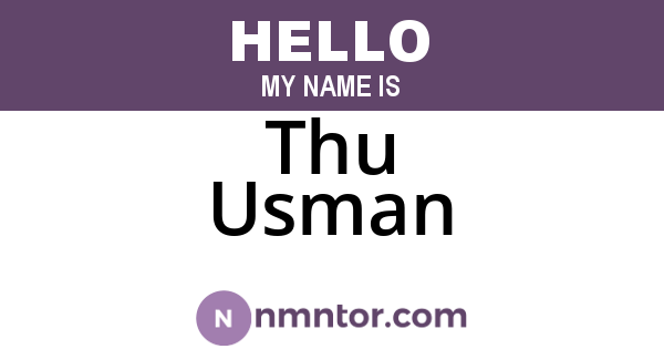 Thu Usman