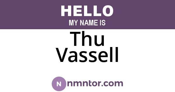 Thu Vassell