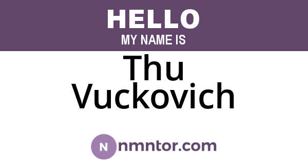 Thu Vuckovich