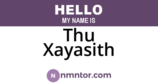 Thu Xayasith
