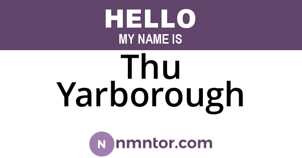 Thu Yarborough