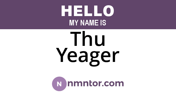 Thu Yeager