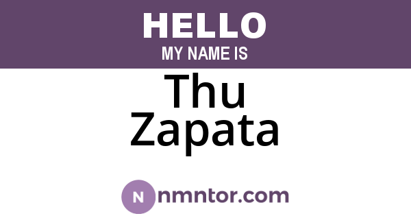 Thu Zapata