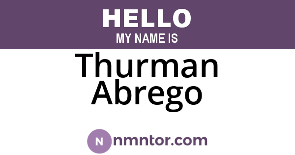 Thurman Abrego