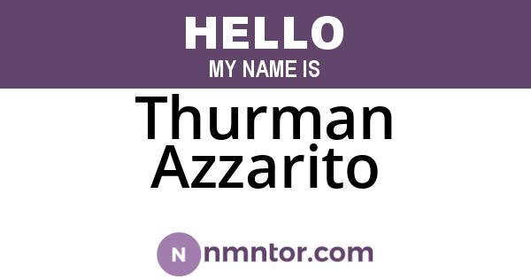 Thurman Azzarito