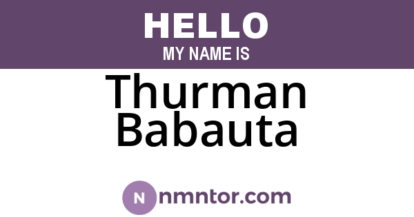 Thurman Babauta