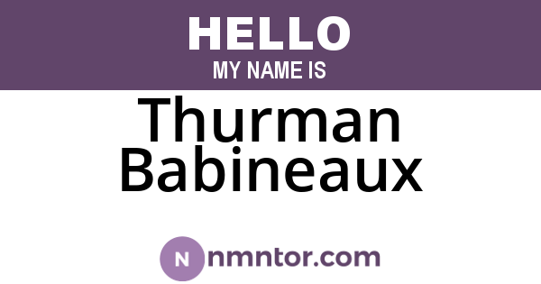 Thurman Babineaux