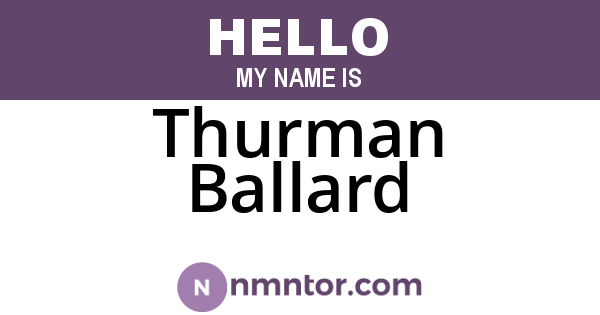 Thurman Ballard