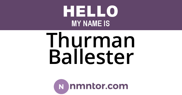 Thurman Ballester