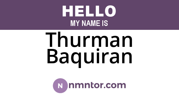 Thurman Baquiran