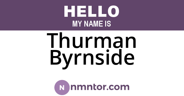 Thurman Byrnside