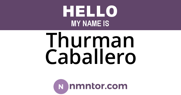 Thurman Caballero