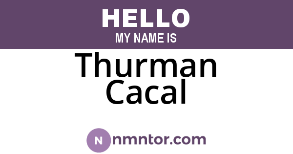 Thurman Cacal