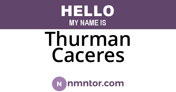 Thurman Caceres