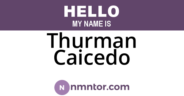 Thurman Caicedo