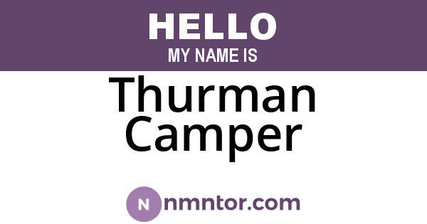 Thurman Camper