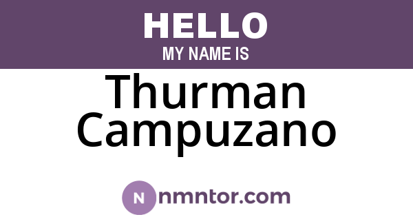Thurman Campuzano