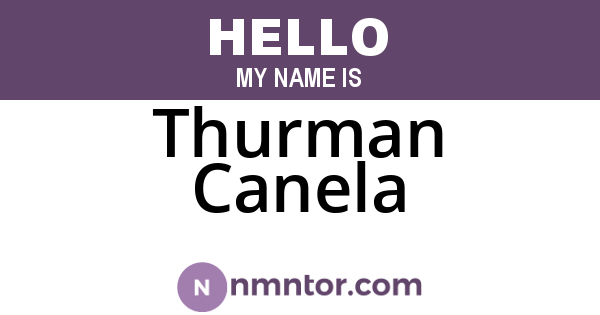 Thurman Canela