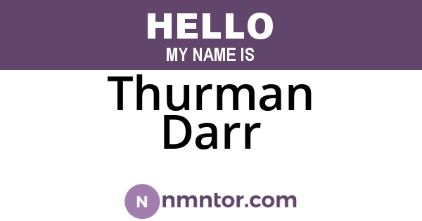 Thurman Darr