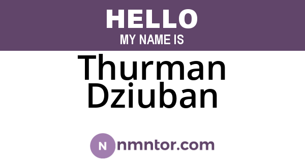 Thurman Dziuban