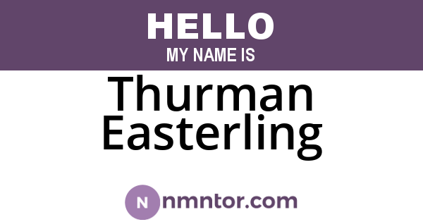 Thurman Easterling